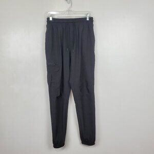 MTA Sport Women's Black Pull-On Elastic Drawstring Waist Jogger Pants Size M